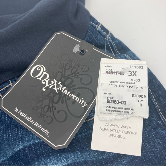 Onyx Maternity Plus Size Distressed Denim Jean Shorts 3X NWT - Picture 6 of 9
